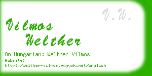 vilmos welther business card